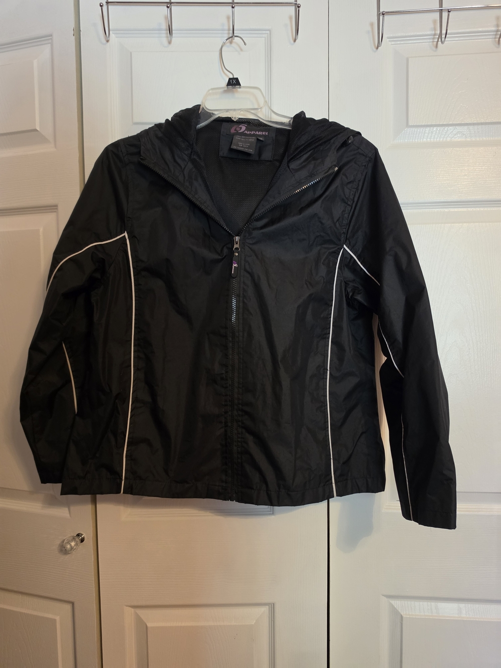 Hooded Black Women's Lightweight Rain Jacket